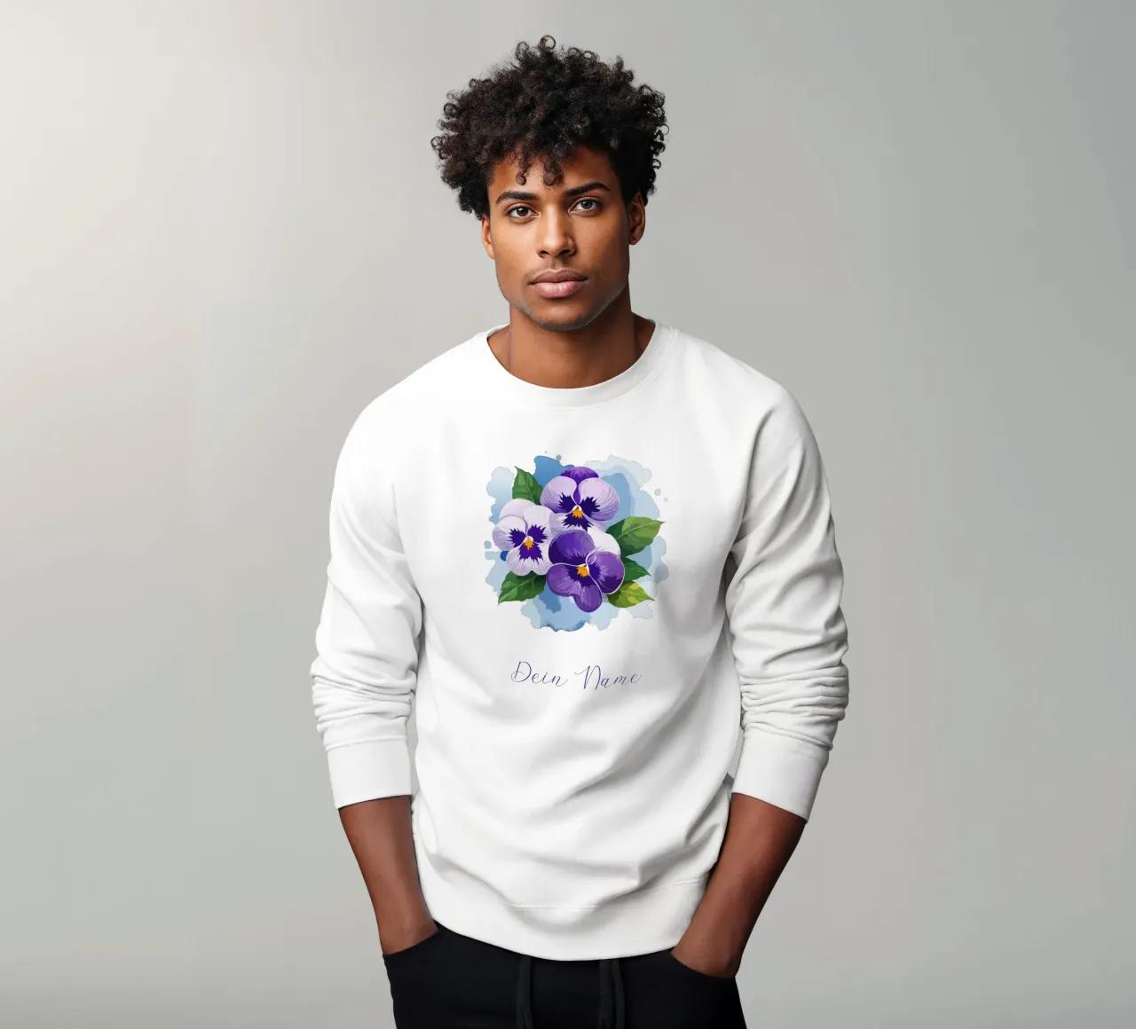 Violet birth flower February sweatshirt by Geburtsblume