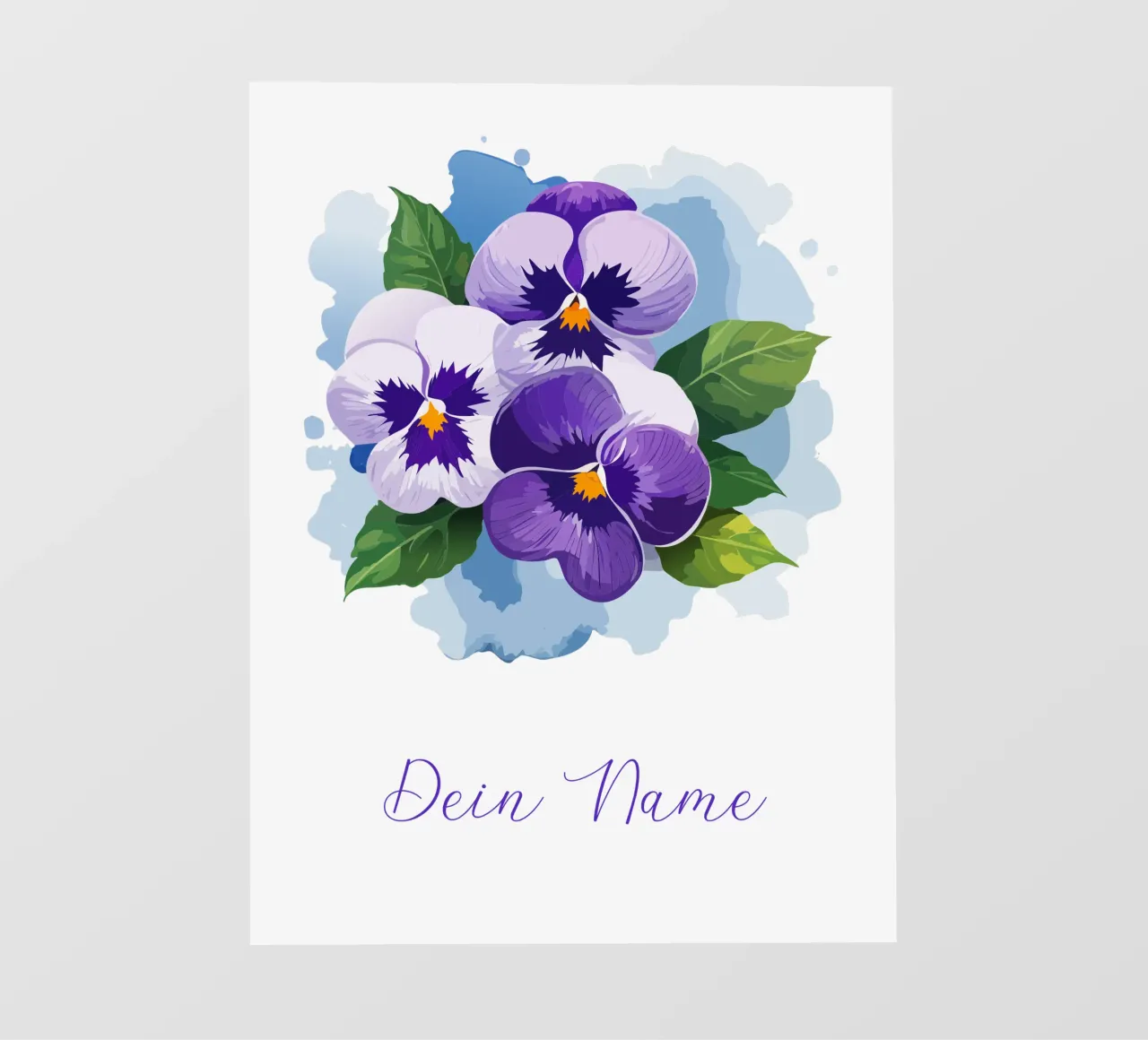 Veilchen Geburtsblume Februar PVC Plane von Geburtsblume