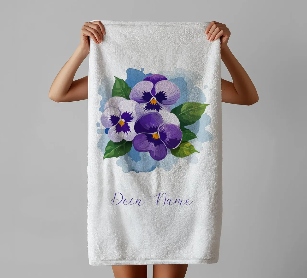 Fiore di nascita della viola febbraio asciugamano da bagno da Geburtsblume