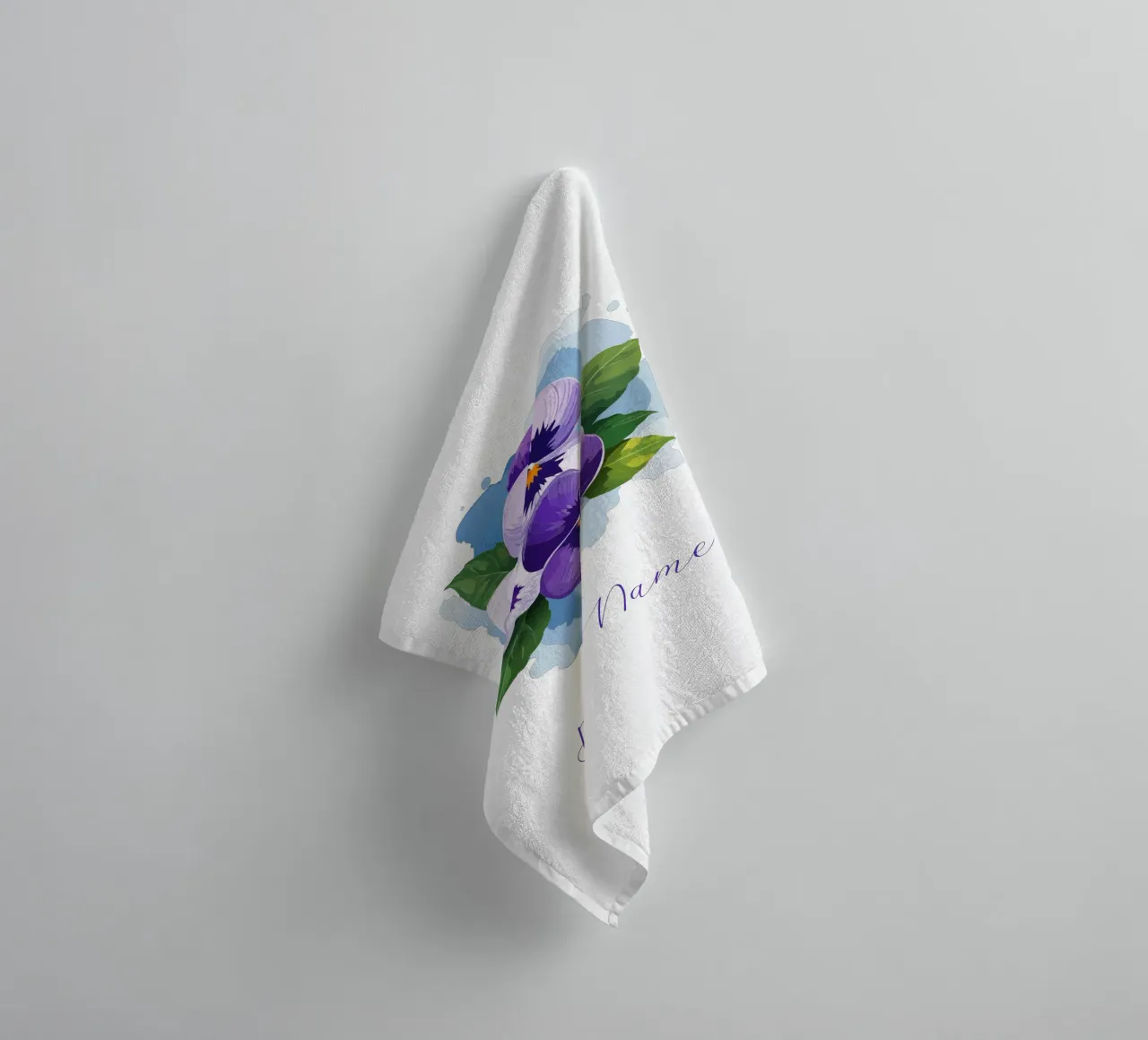 Fiore di nascita della viola febbraio asciugamano da bagno da Geburtsblume