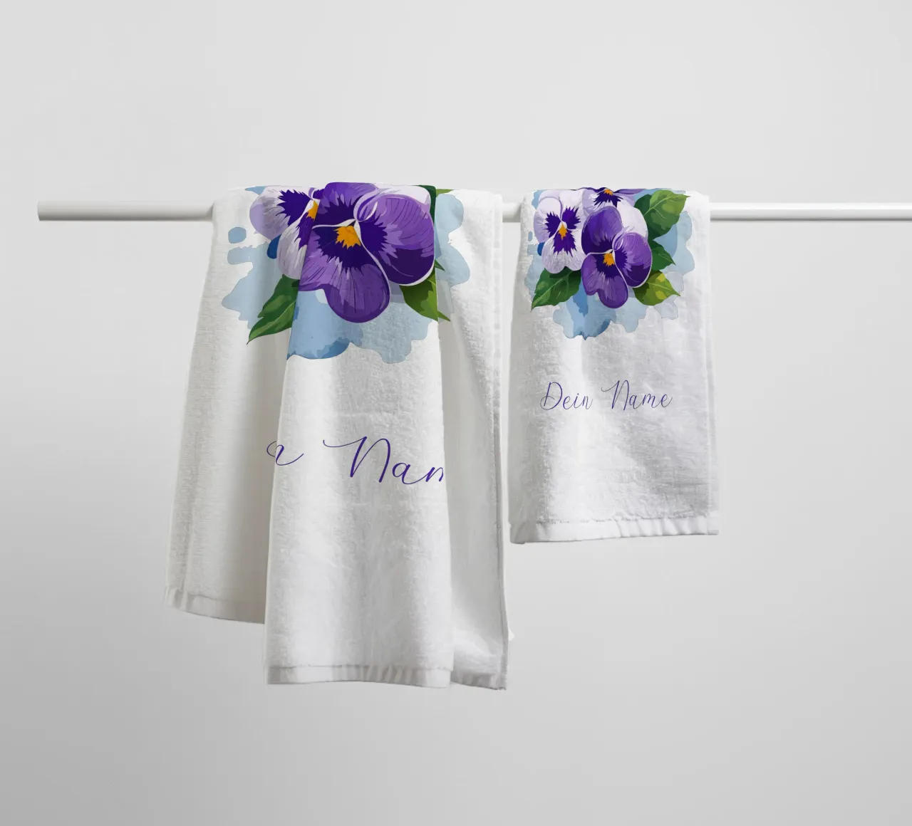 Fiore di nascita della viola febbraio asciugamano da bagno da Geburtsblume