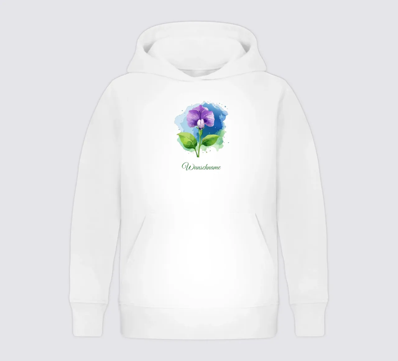 Birth flower April - Sweet pea kids hoodie by Geburtsblume