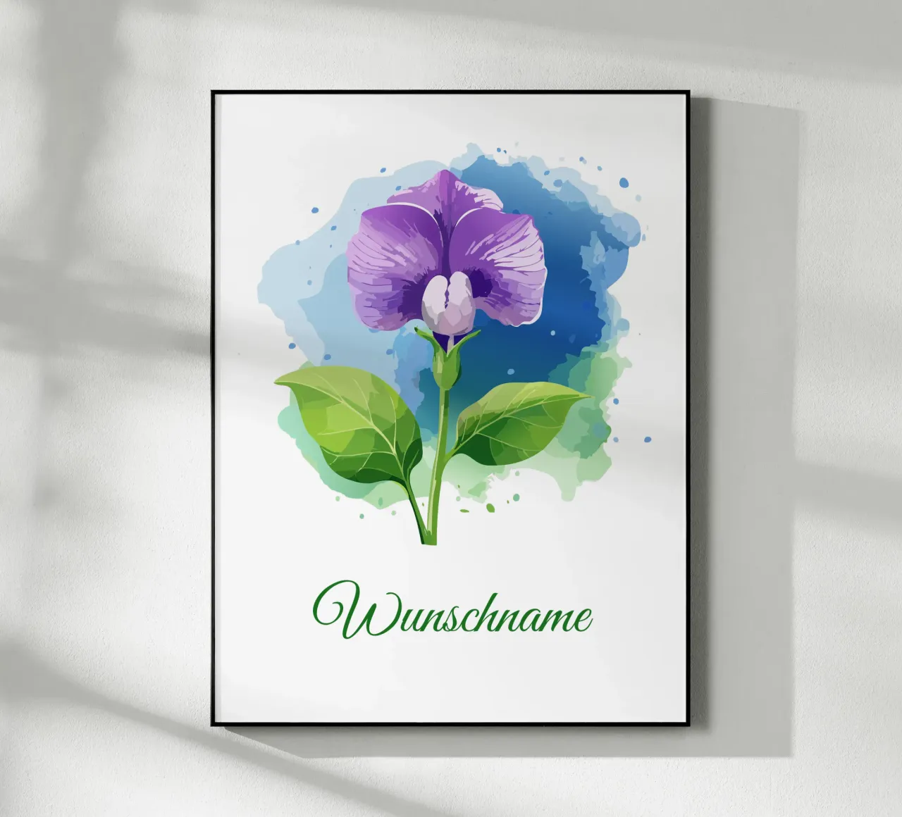 Birth flower April - Sweet pea acrylic glass by Geburtsblume