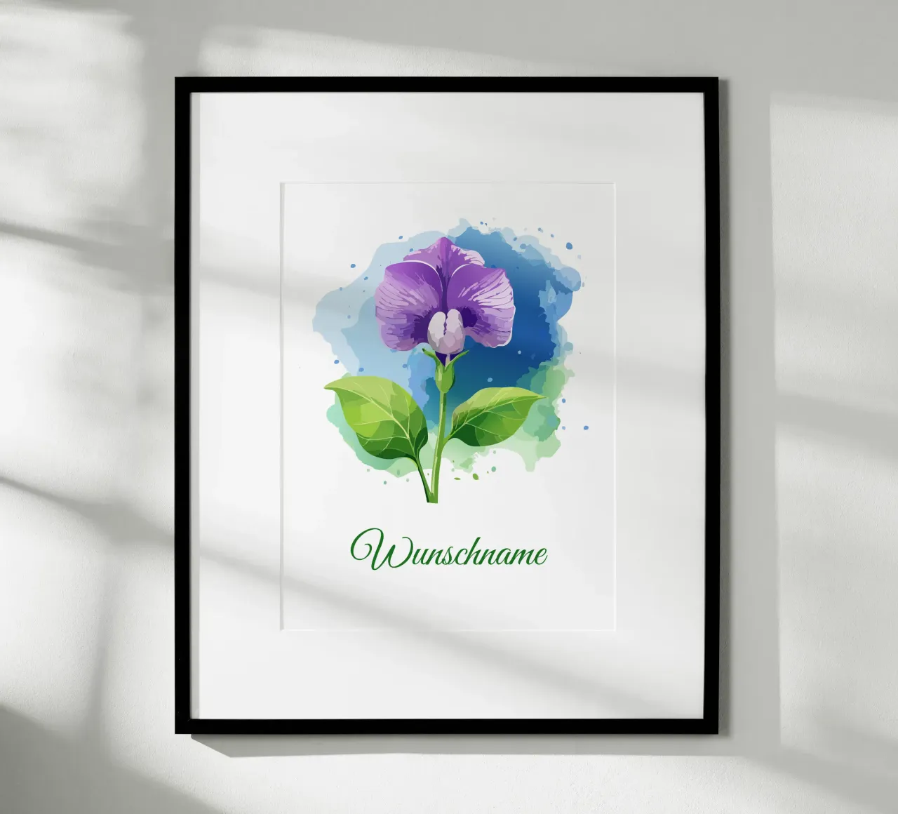 Birth flower April - Sweet pea hahnemühle by Geburtsblume