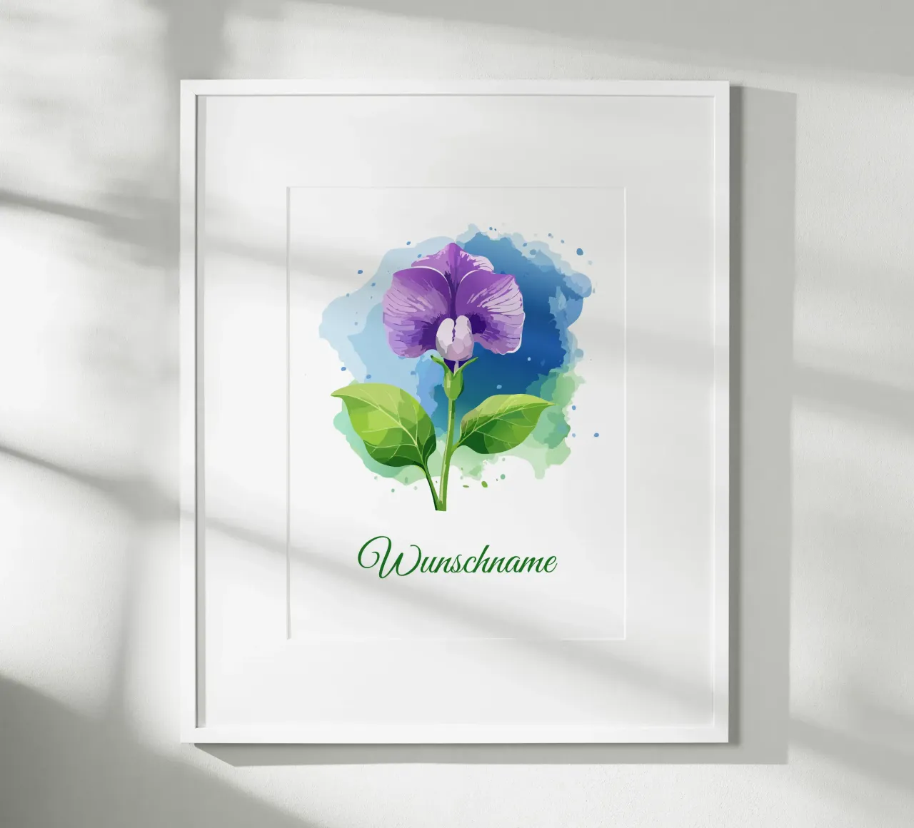Birth flower April - Sweet pea hahnemühle by Geburtsblume