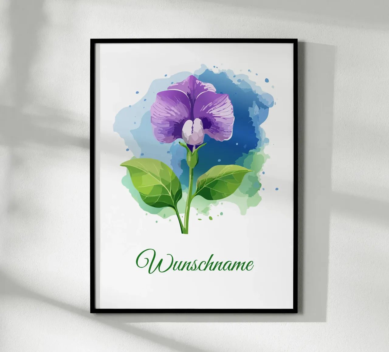 Birth flower April - Sweet pea hahnemühle by Geburtsblume
