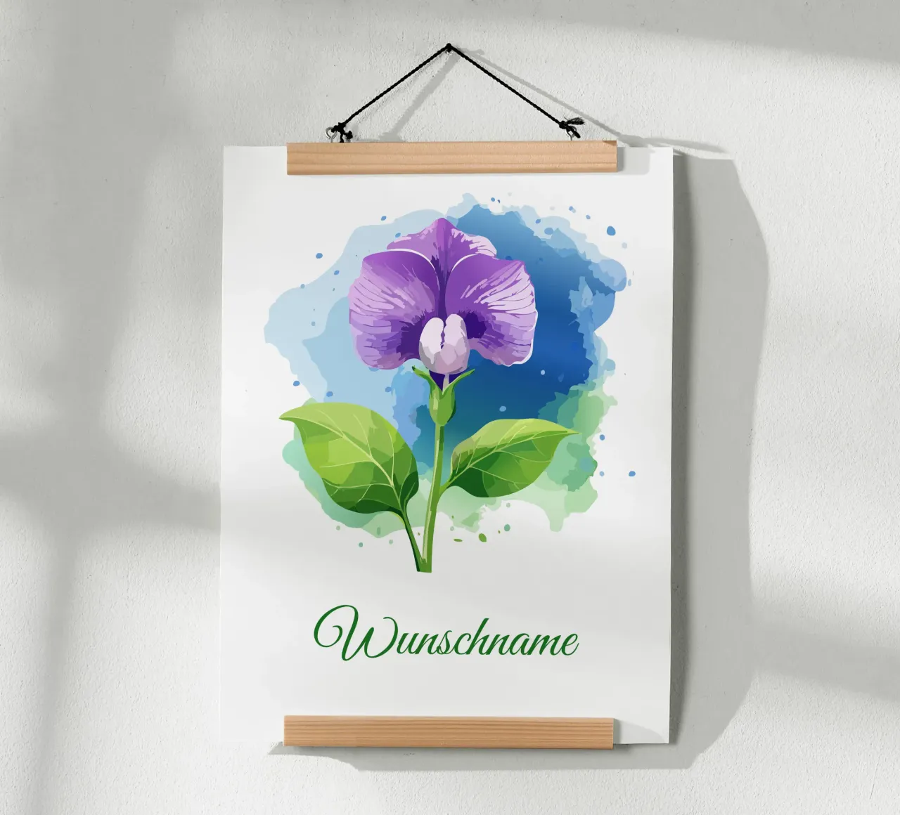 Birth flower April - Sweet pea hahnemühle by Geburtsblume