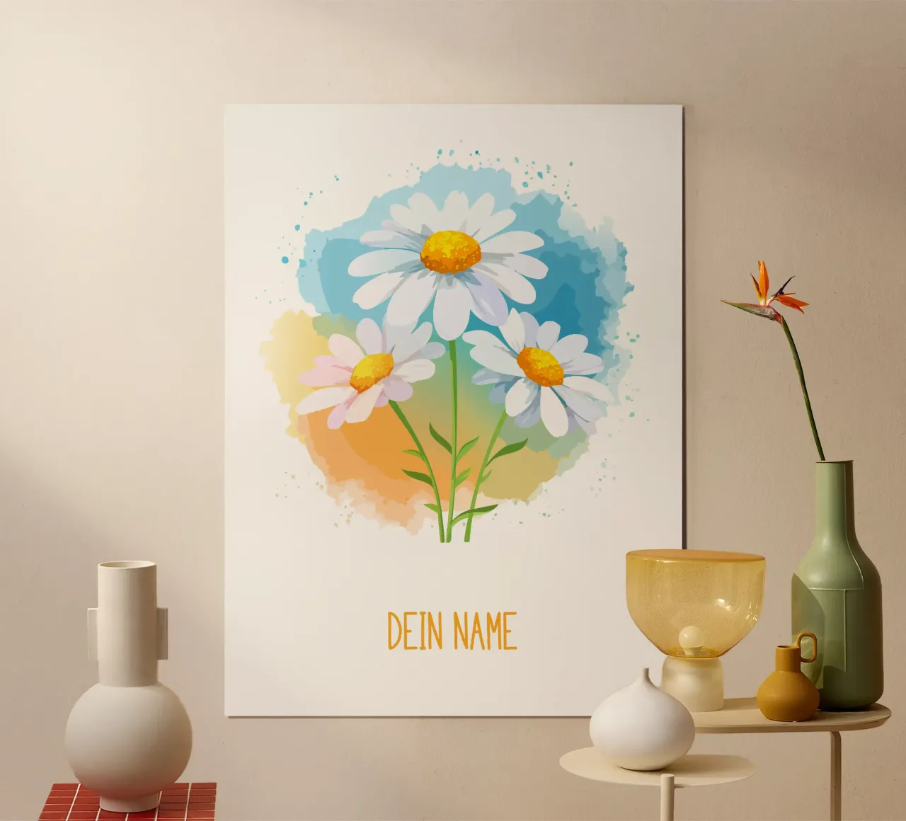 Geburtsblume April - Gänseblümchen Hahnemühle von Geburtsblume