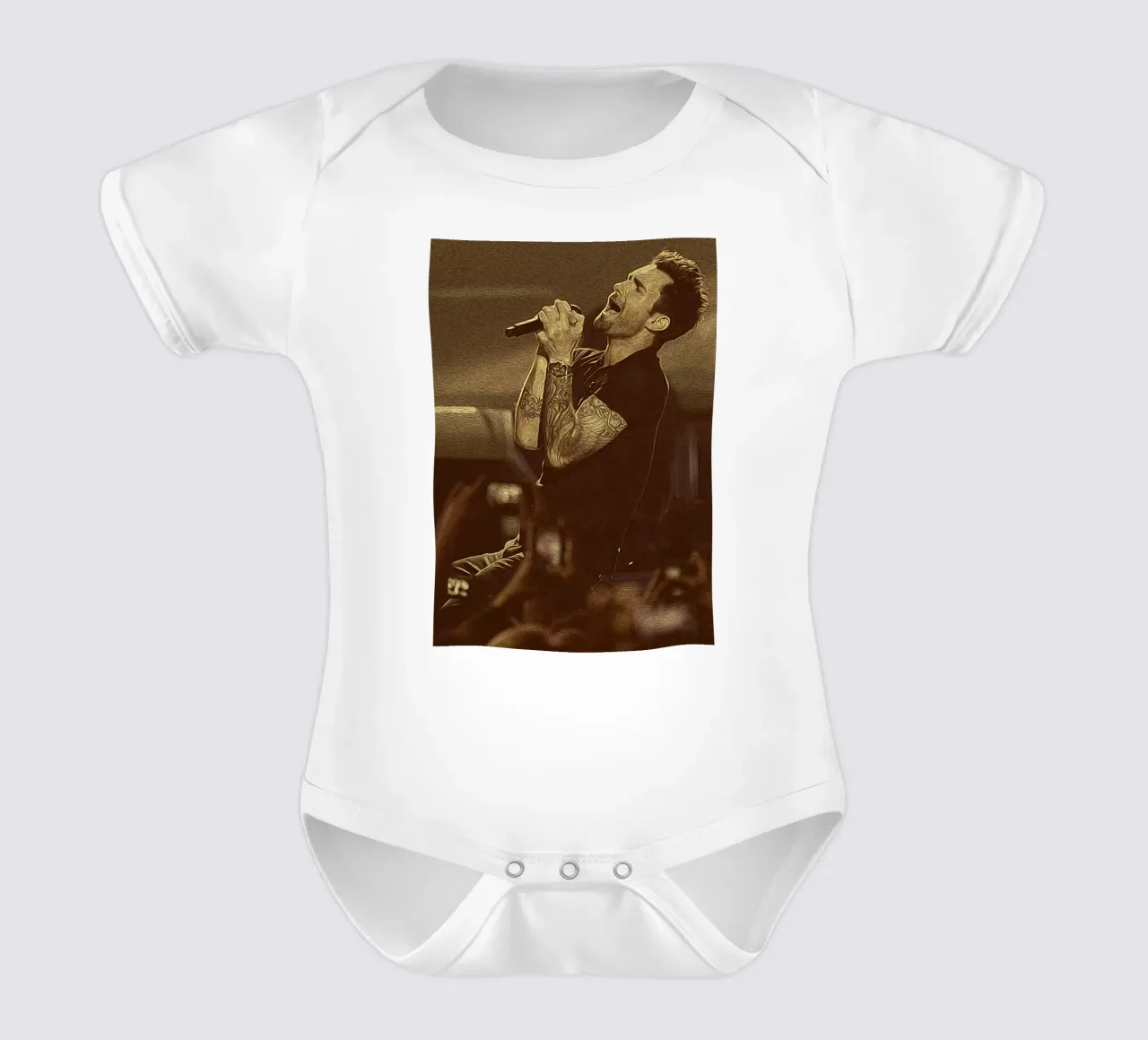 Flusso retro Rockstar body neonato maniche corte da singpentinksale