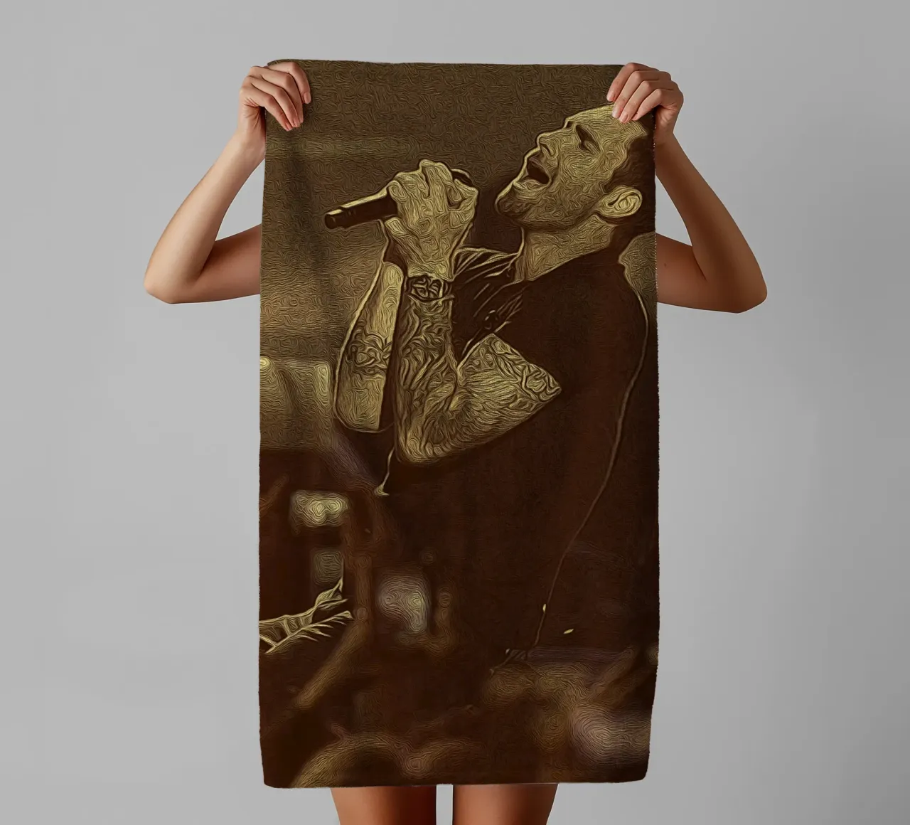 Rétro Rockstar Flow serviette de bain de singpentinksale