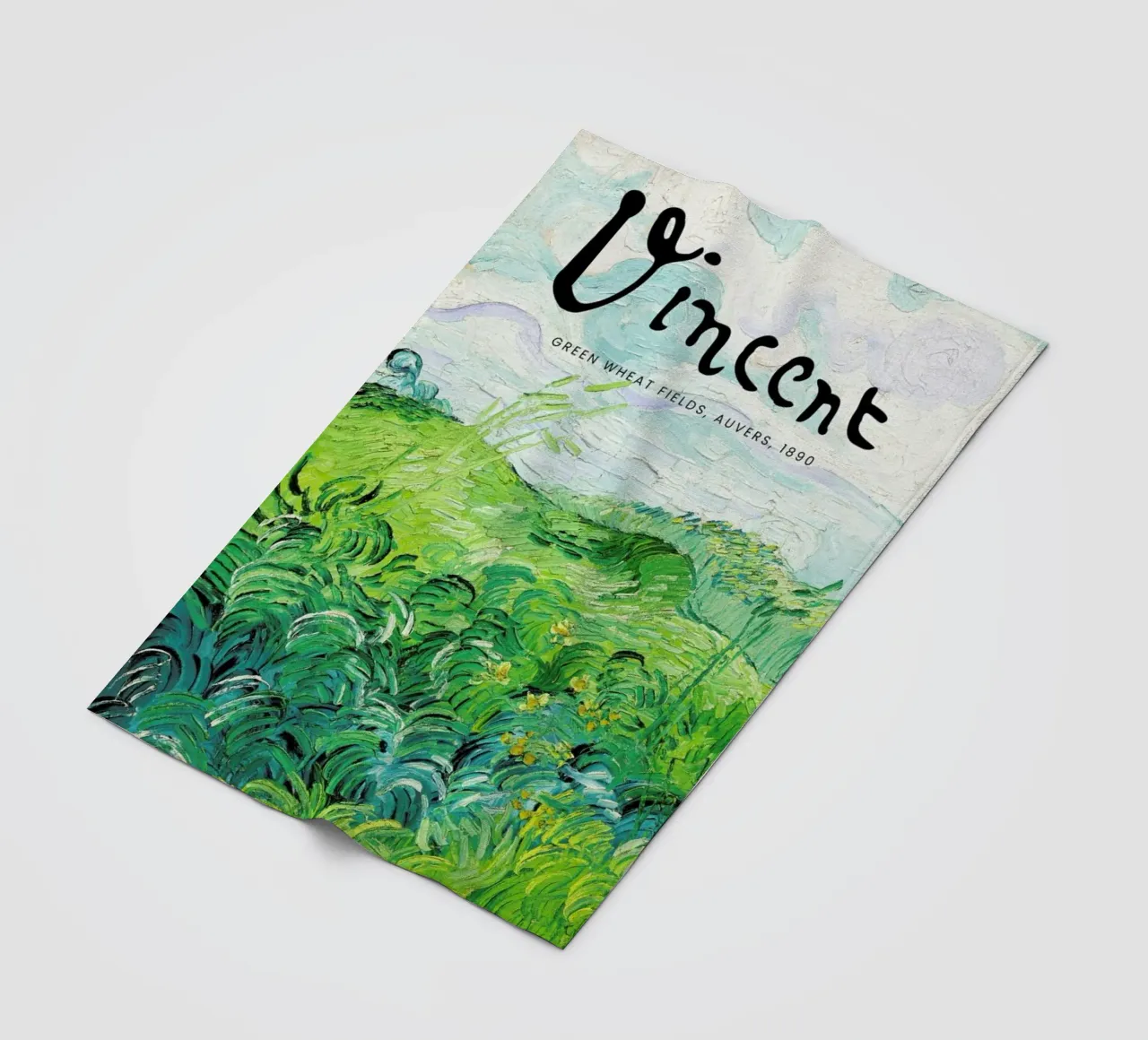 Signed, Vincent – Green Wheat Fields coperta in pile da Vintage by JUNIQE