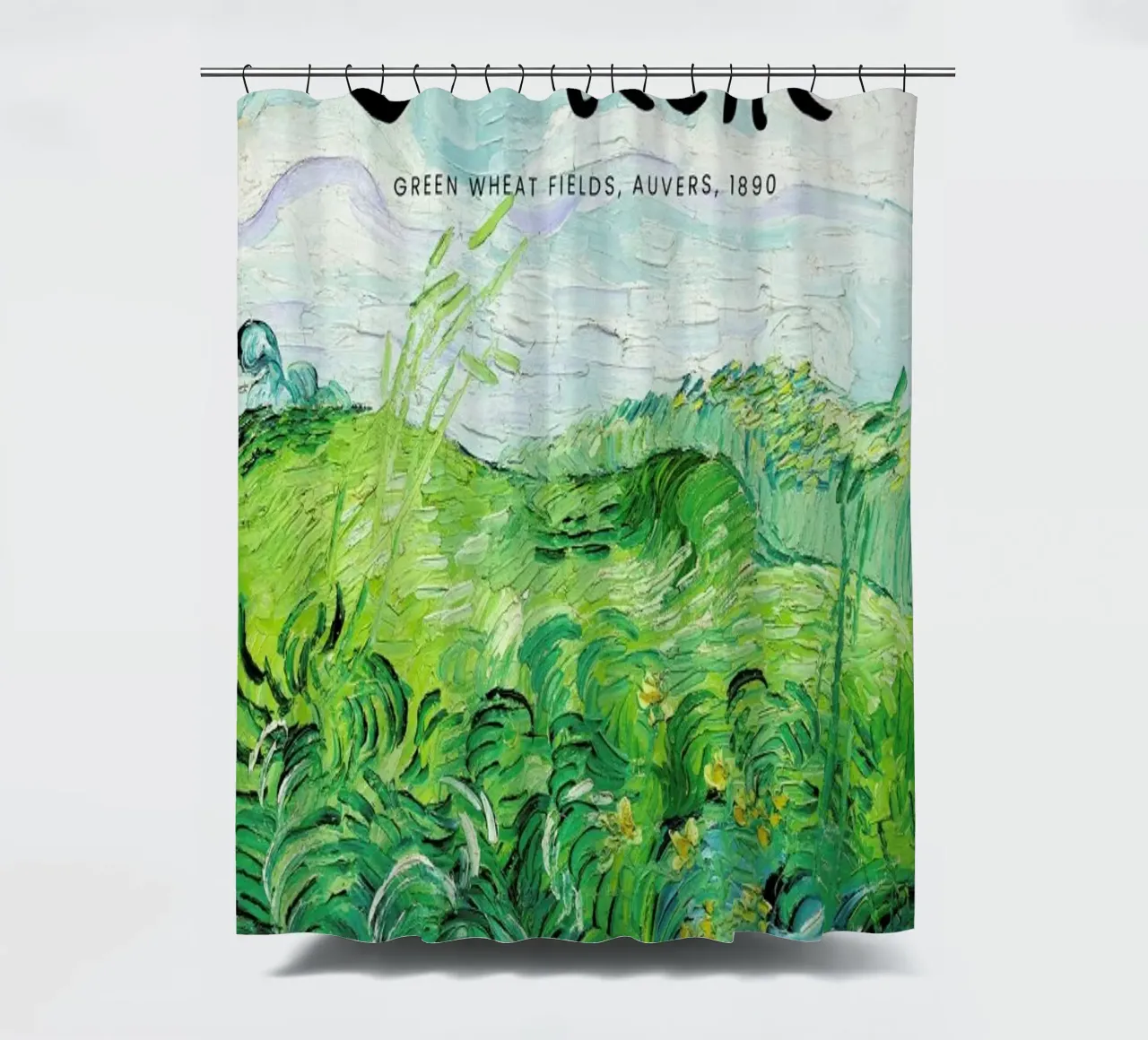 Signed, Vincent – Green Wheat Fields tenda da doccia da Vintage by JUNIQE