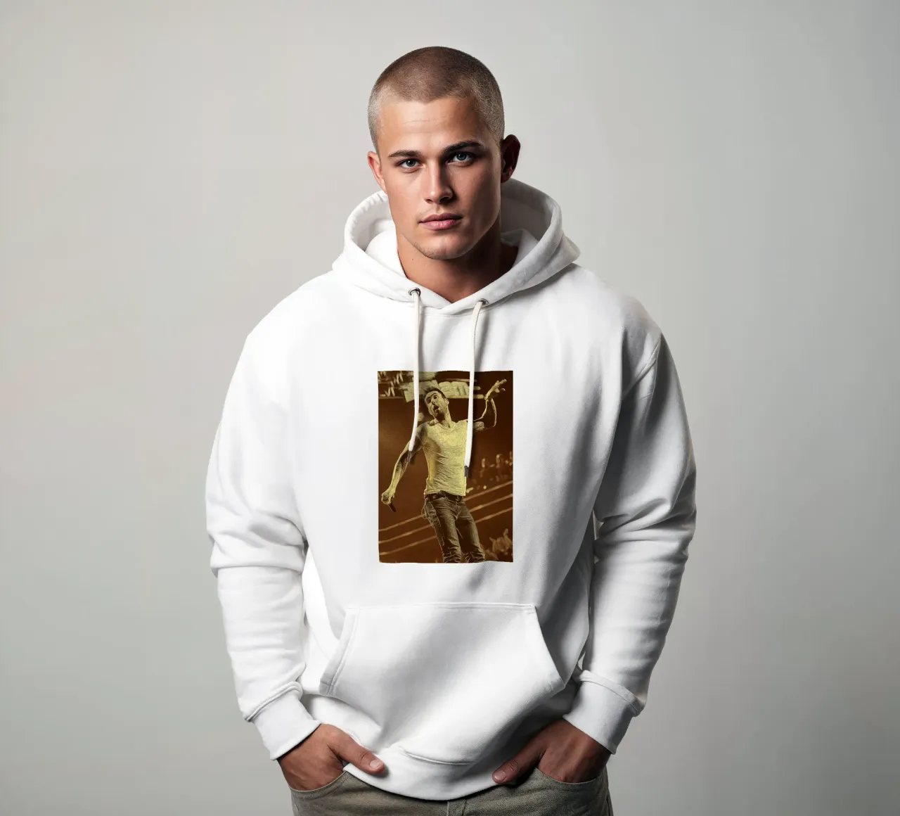 Manos al micrófono sudadera con capucha de singpentinksale