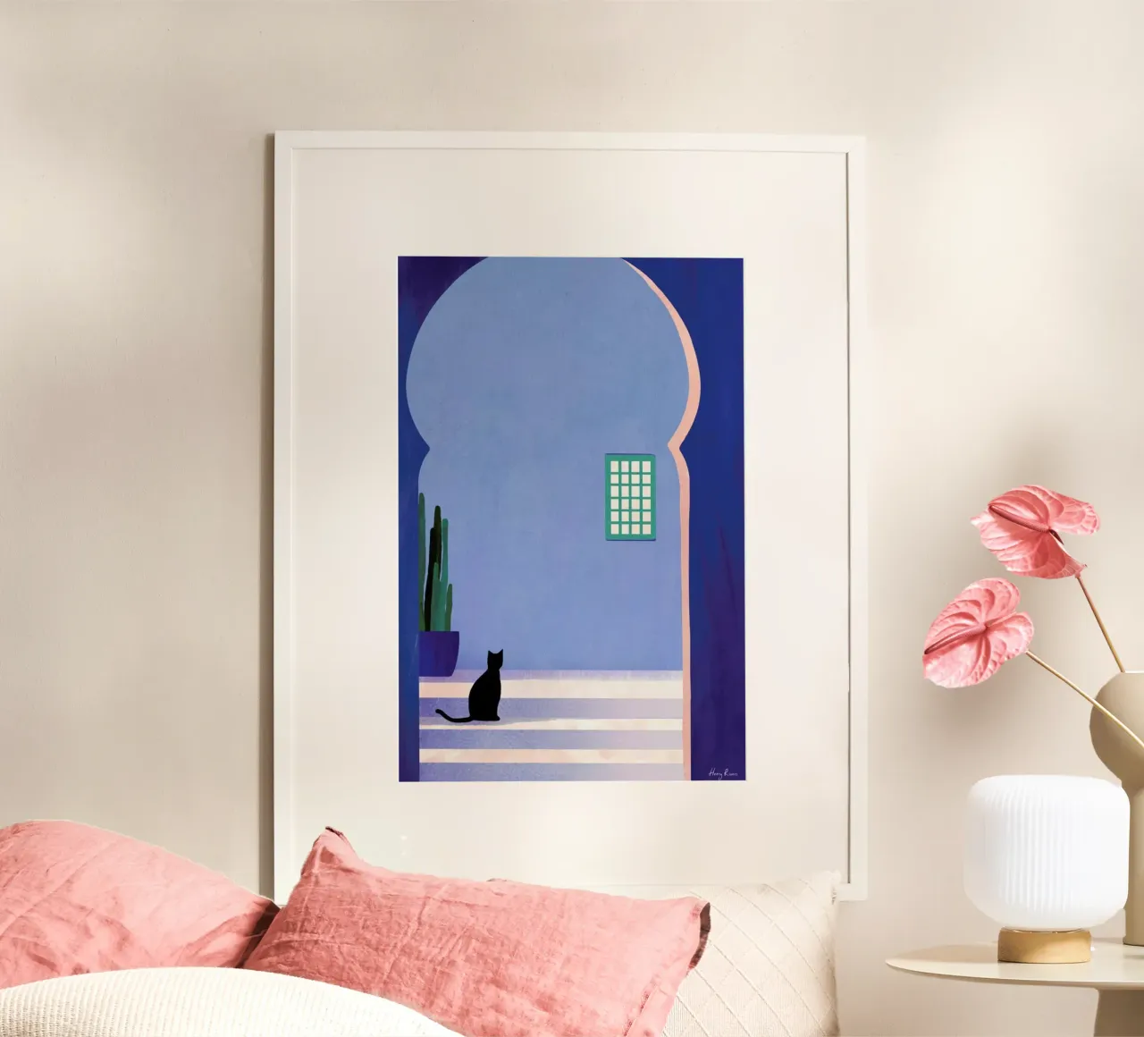 Cat in Morocco poster by Henry Rivers