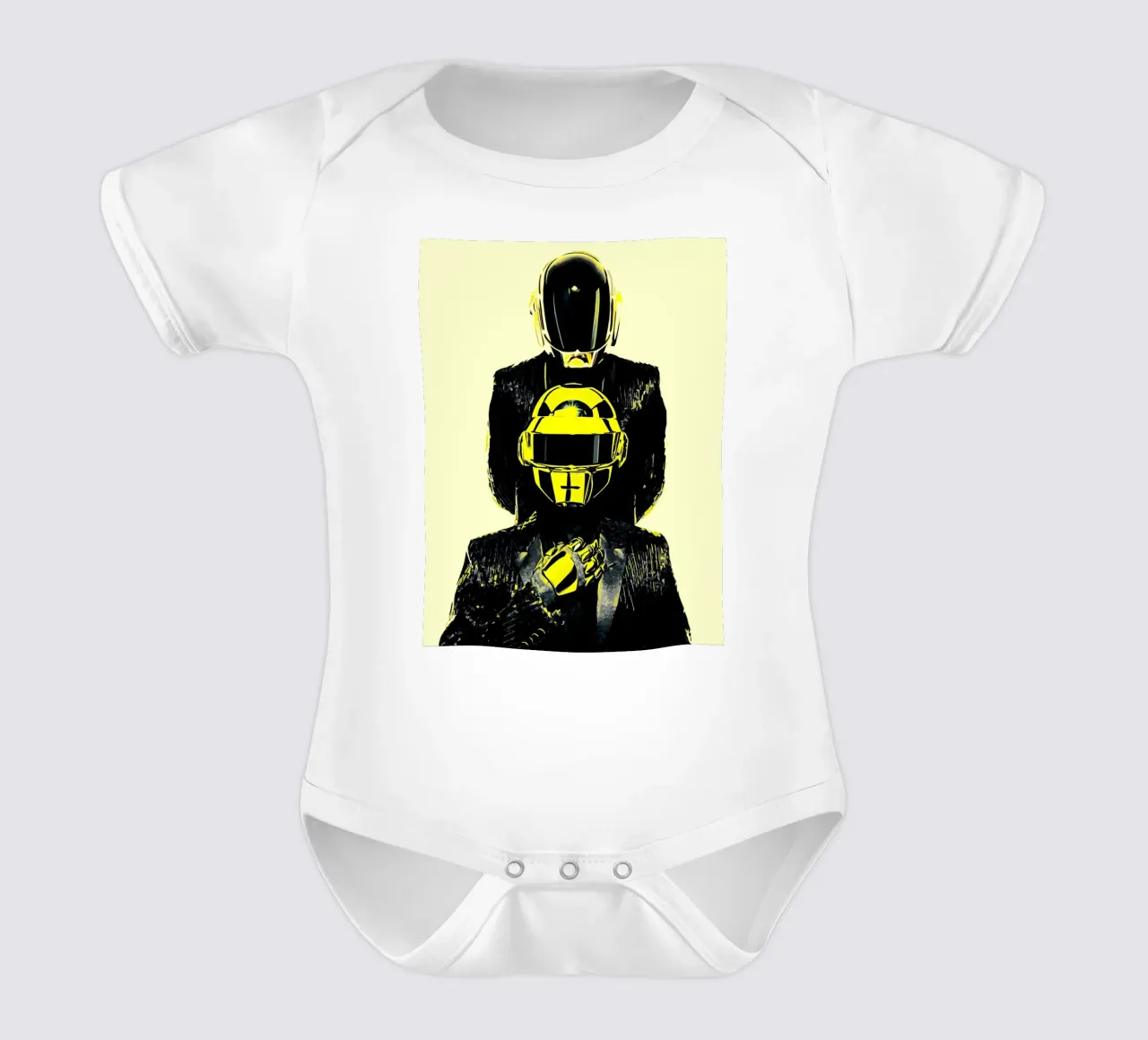 Daft Punk gold Art Kurzarm Babybody von music soul