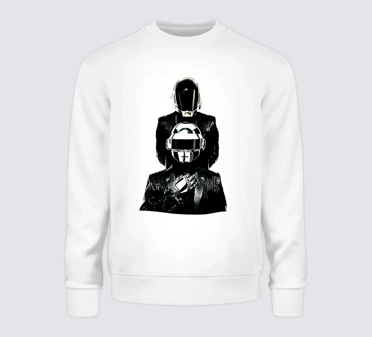 Daft Punk silver art felpa da music soul