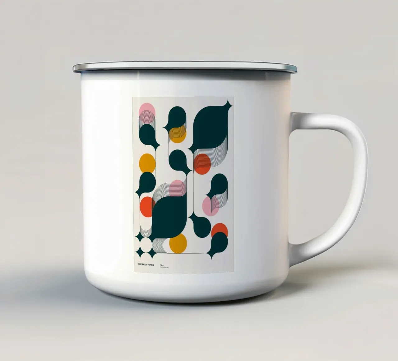 Toni smeraldo tazza in smalto da Zoe shop