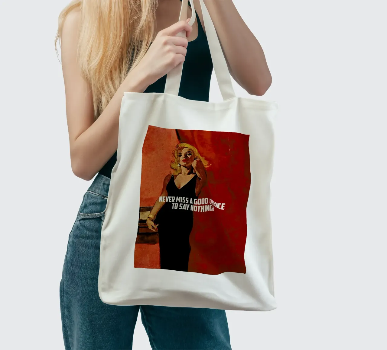 Never Miss A Good Chance tote bag by Gallery Print and Art Limited