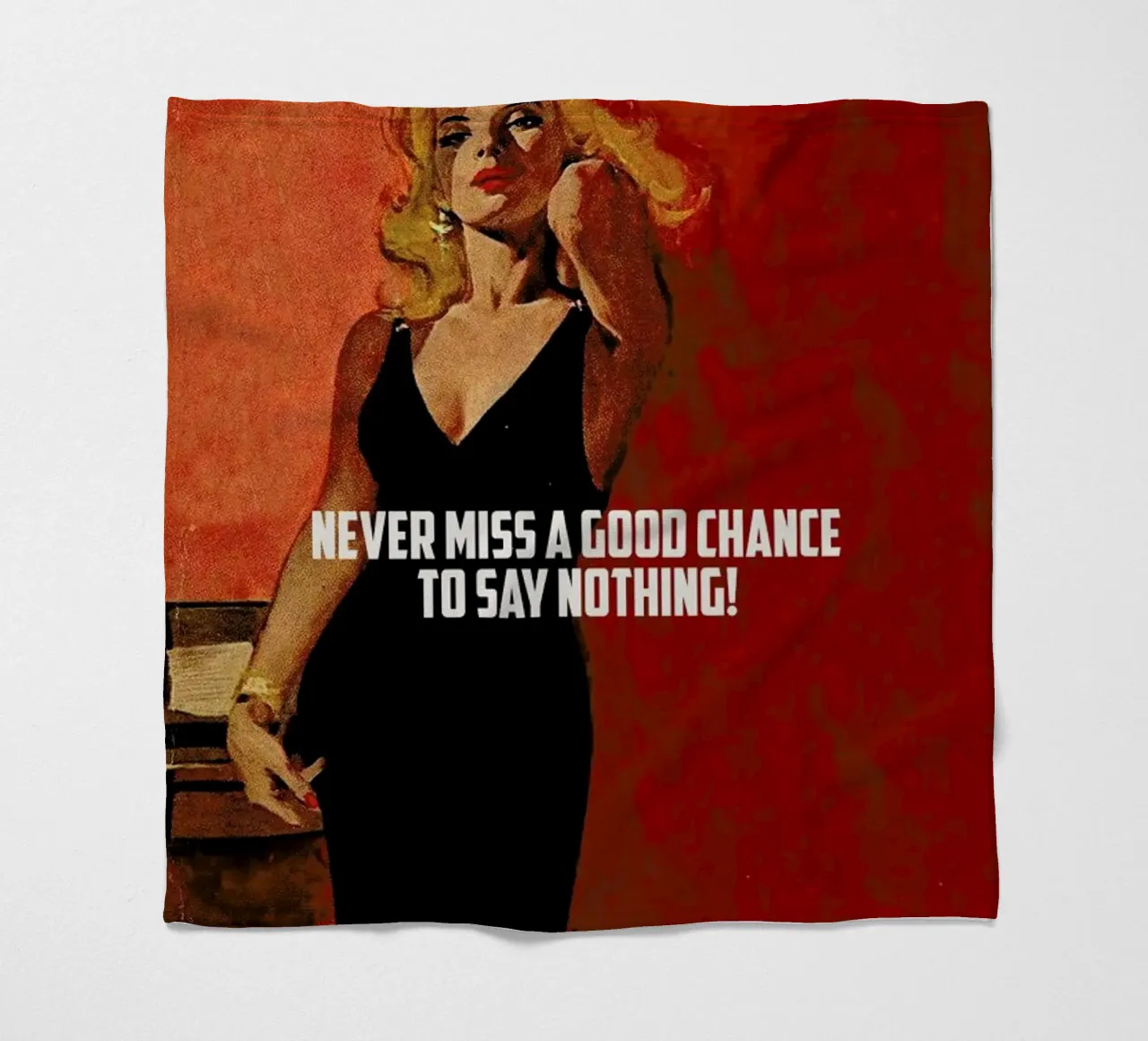 Never Miss A Good Chance fleece blanket by Gallery Print and Art Limited