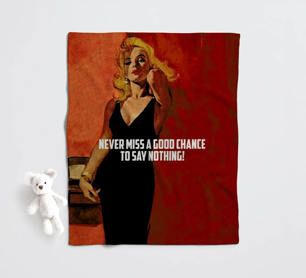 Never Miss A Good Chance fleece blanket by Gallery Print and Art Limited