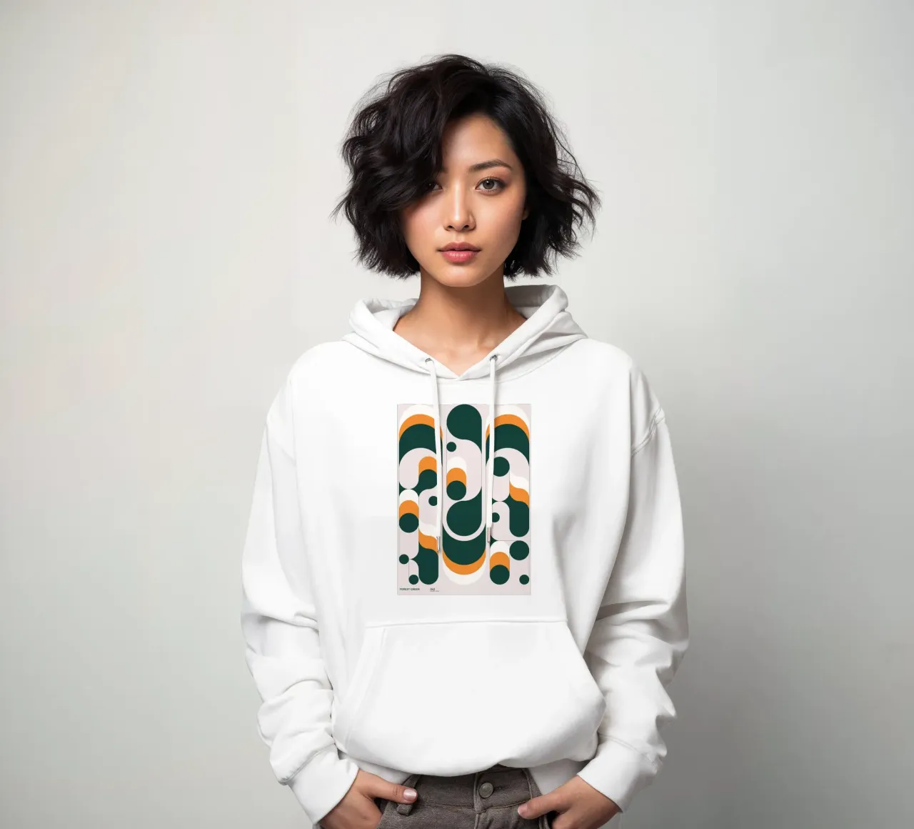 Verde foresta felpa con cappuccio da Zoe shop