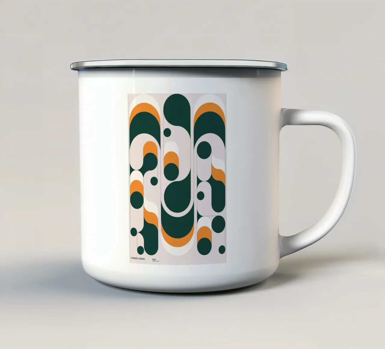 Verde foresta tazza in smalto da Zoe shop