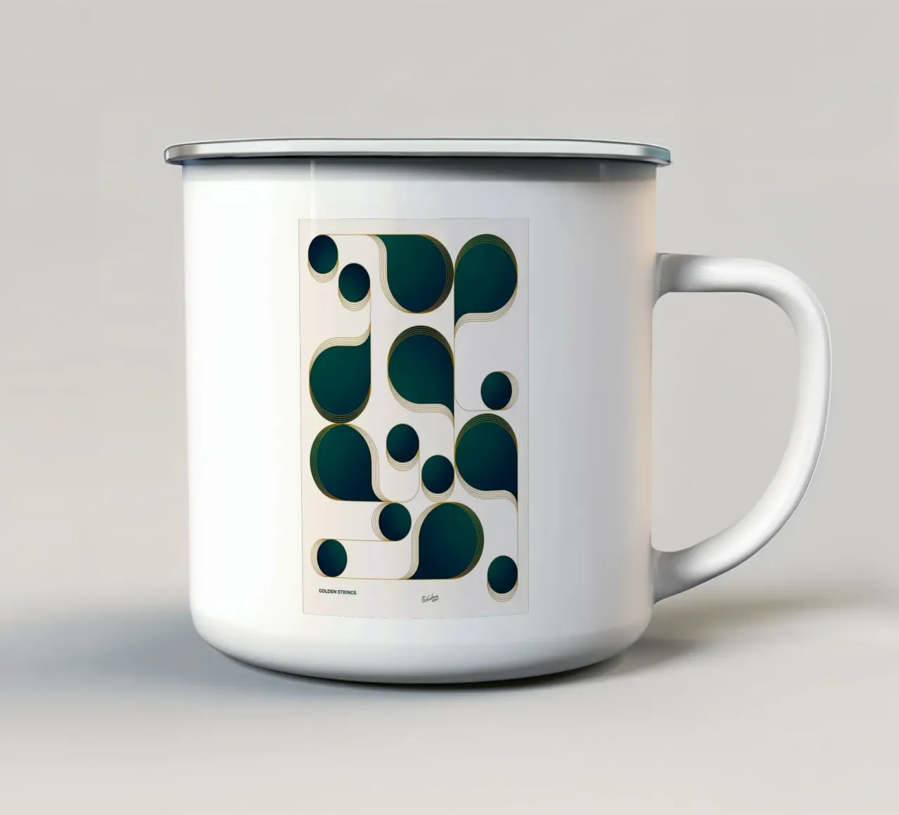 Golden Strings Emaille Tasse von Zoe shop