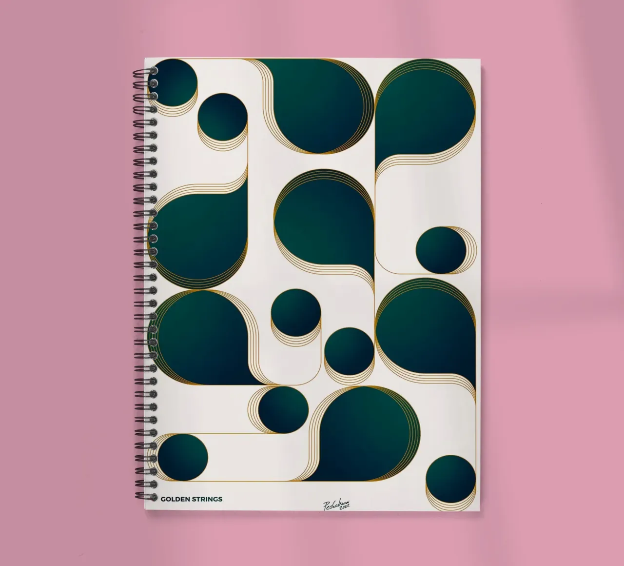 Golden Strings spiral notebook by Zoe shop