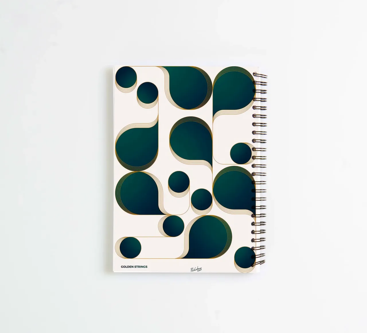 Golden Strings spiral notebook by Zoe shop