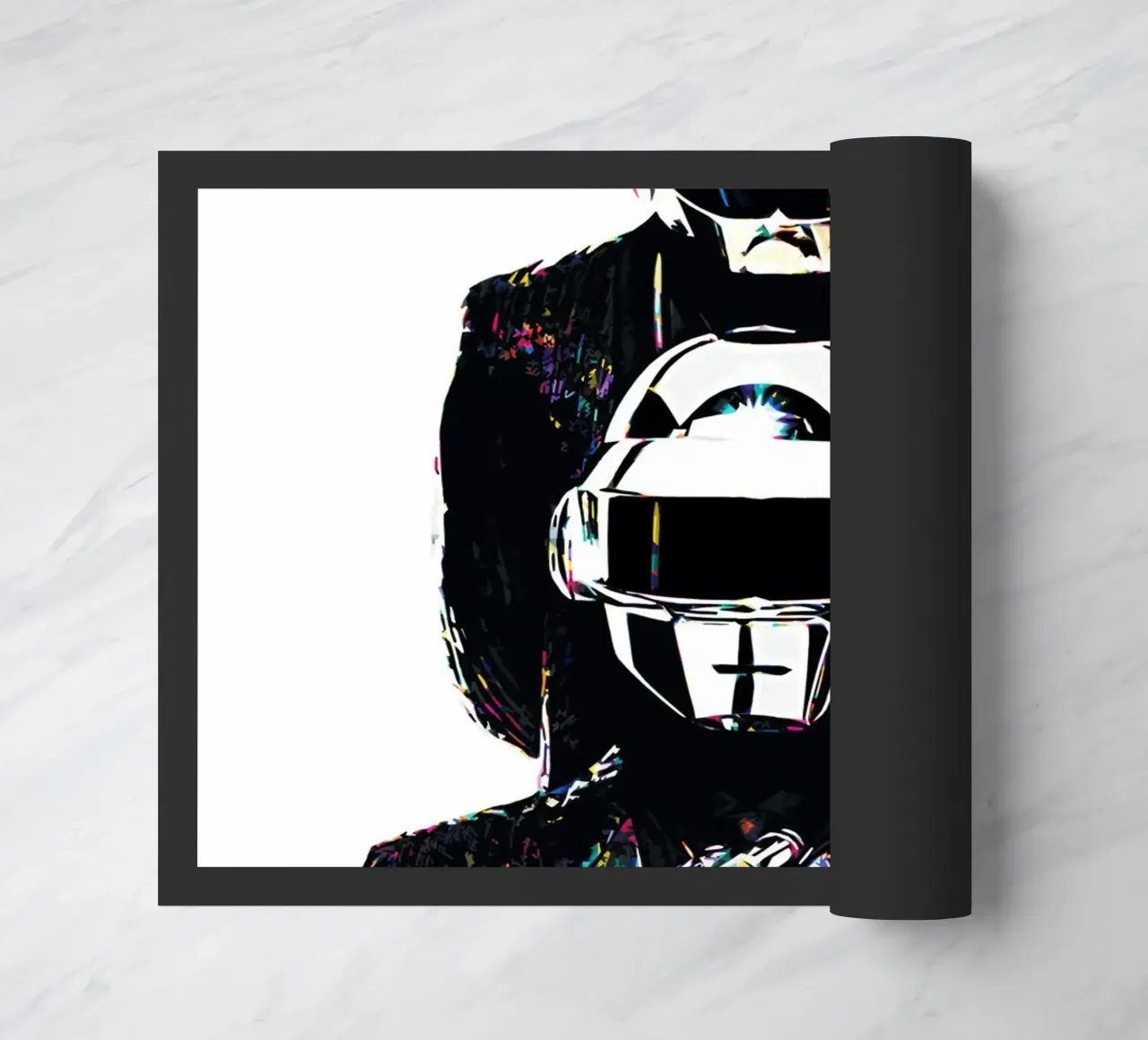 Daft Punk ful lcolor Art doormat by music soul