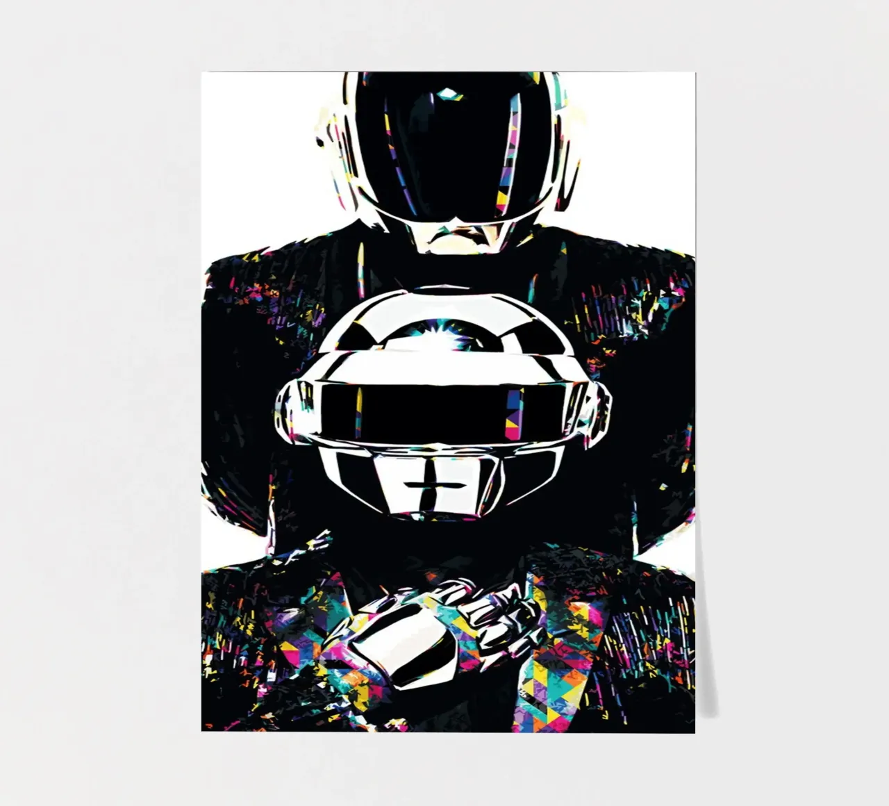 Daft Punk ful lcolor Art sticker sheet by music soul