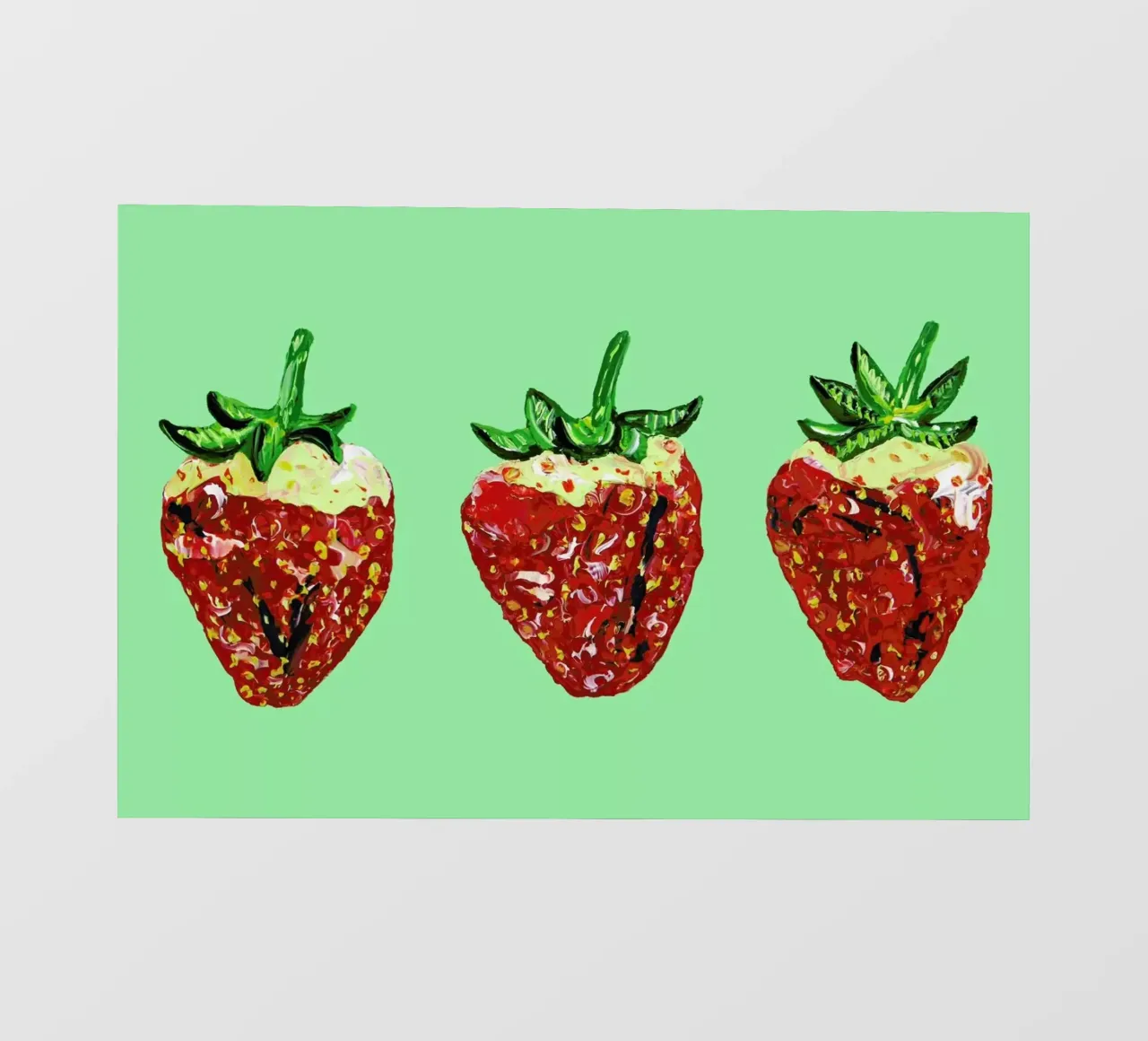 Strawberries pvc cover by Alice Straker