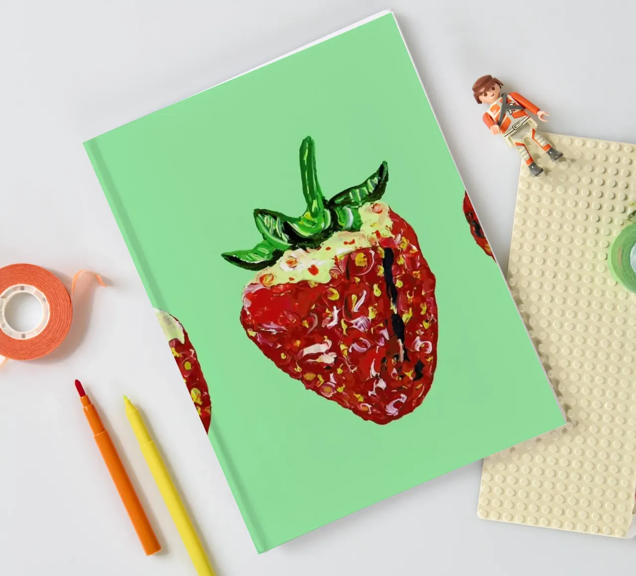 Strawberries notebook by Alice Straker