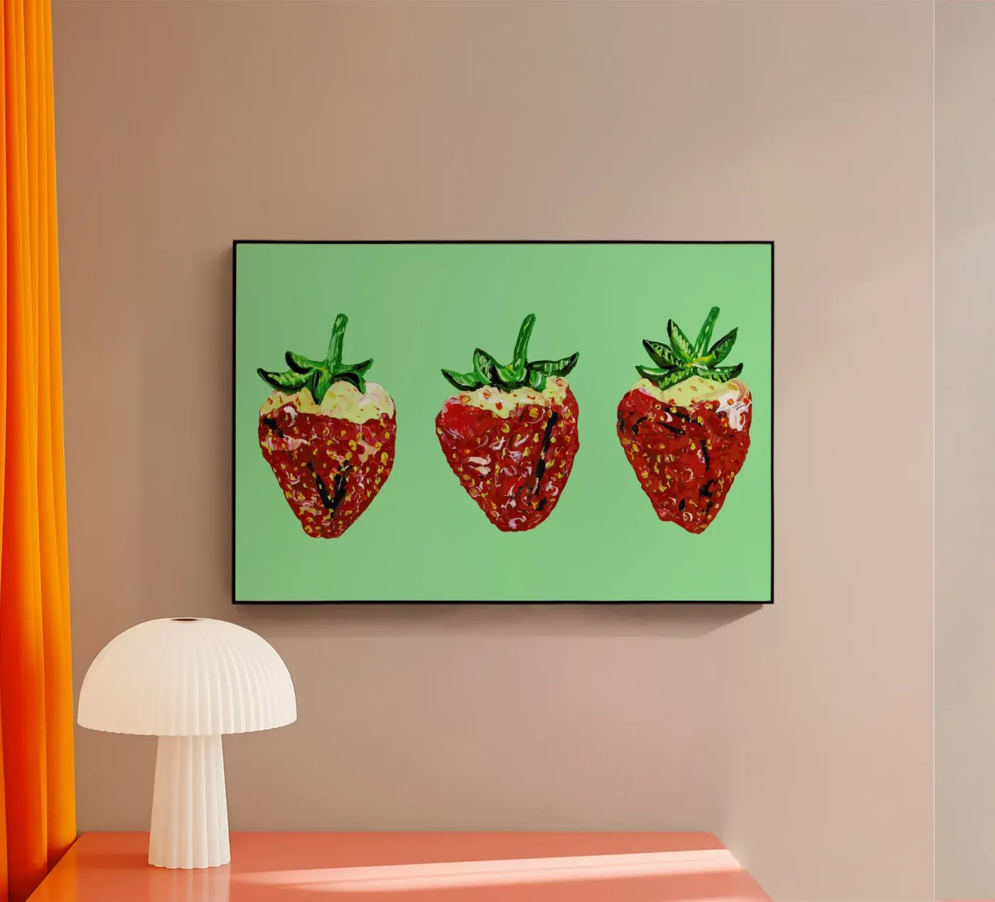 Strawberries Acryl-Glas von Alice Straker