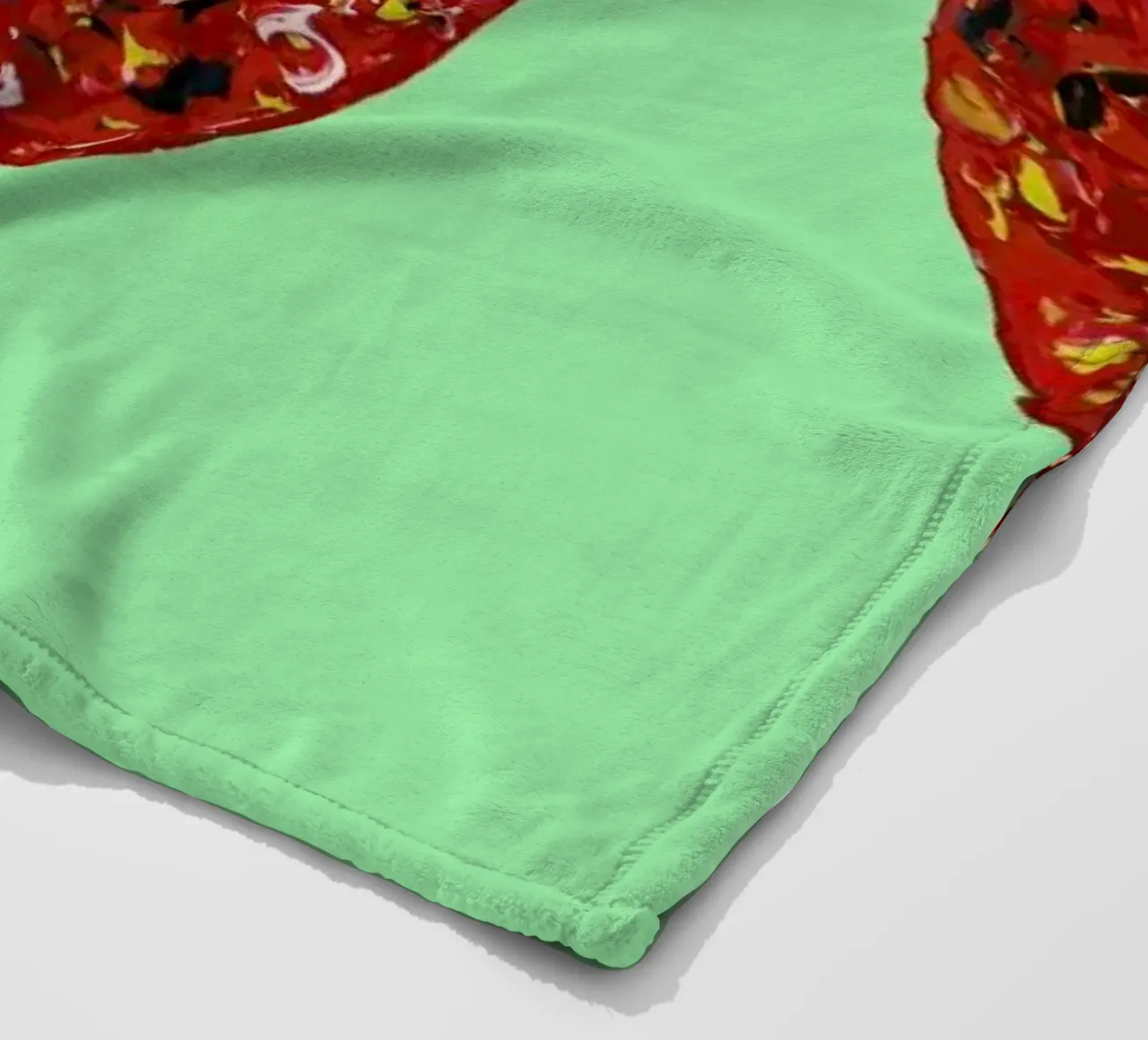 Strawberries fleece blanket by Alice Straker