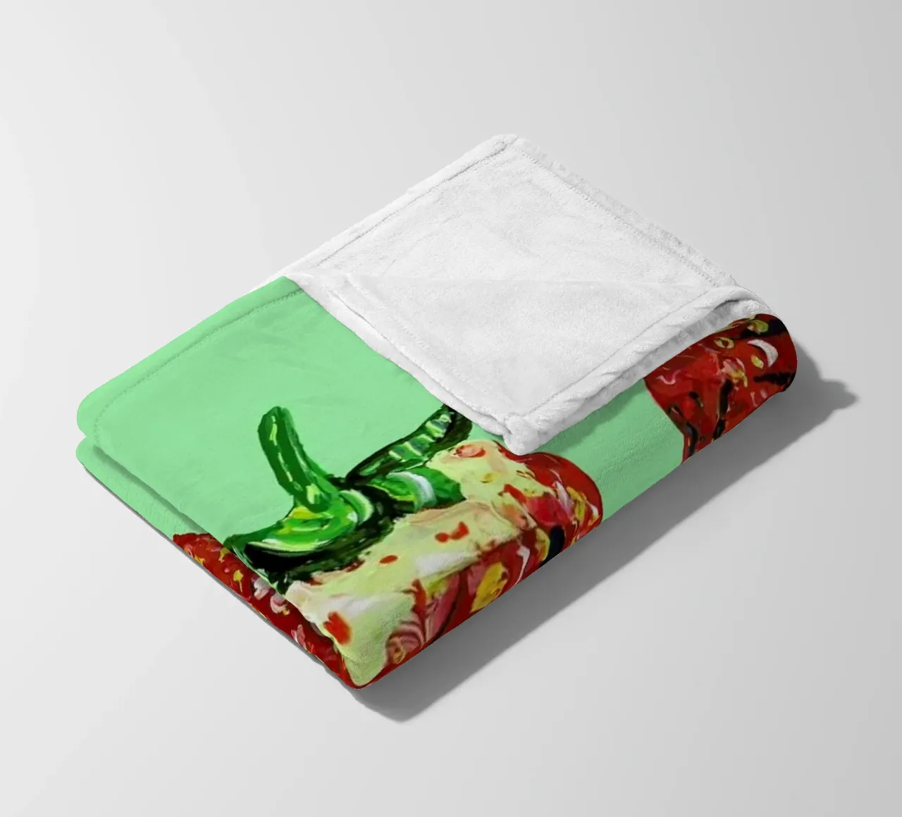 Strawberries fleece blanket by Alice Straker