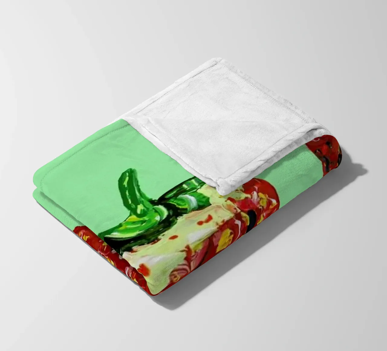 Strawberries fleece blanket by Alice Straker