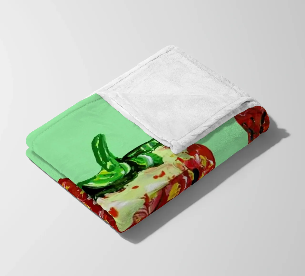 Strawberries fleece blanket by Alice Straker