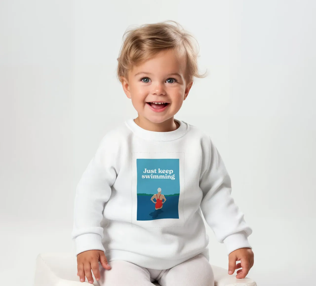 Continua a nuotare felpa neonato da Zoe shop