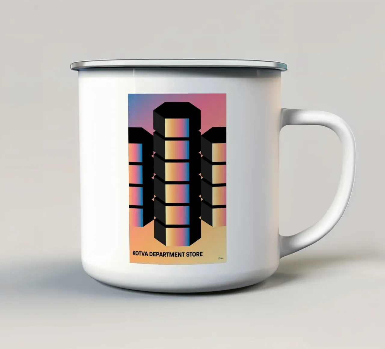 Grandi magazzini Kotva tazza in smalto da Zoe shop