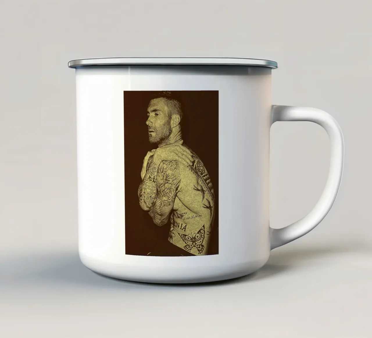 Euforia in acquerello tazza in smalto da singpentinksale
