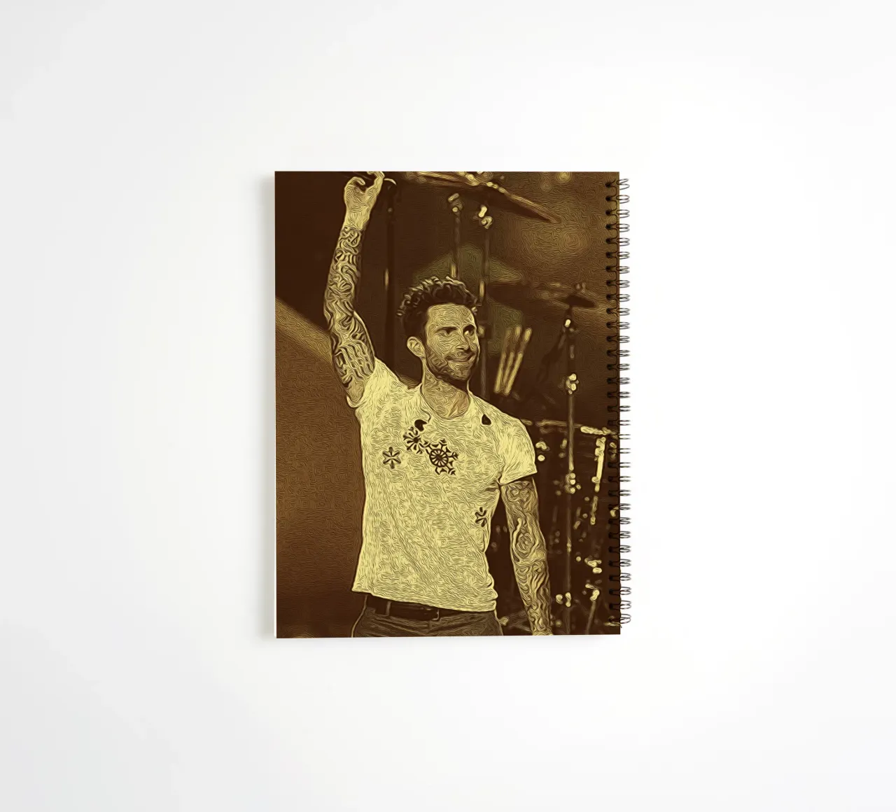 Gold Mic Dreams spiral notebook by singpentinksale