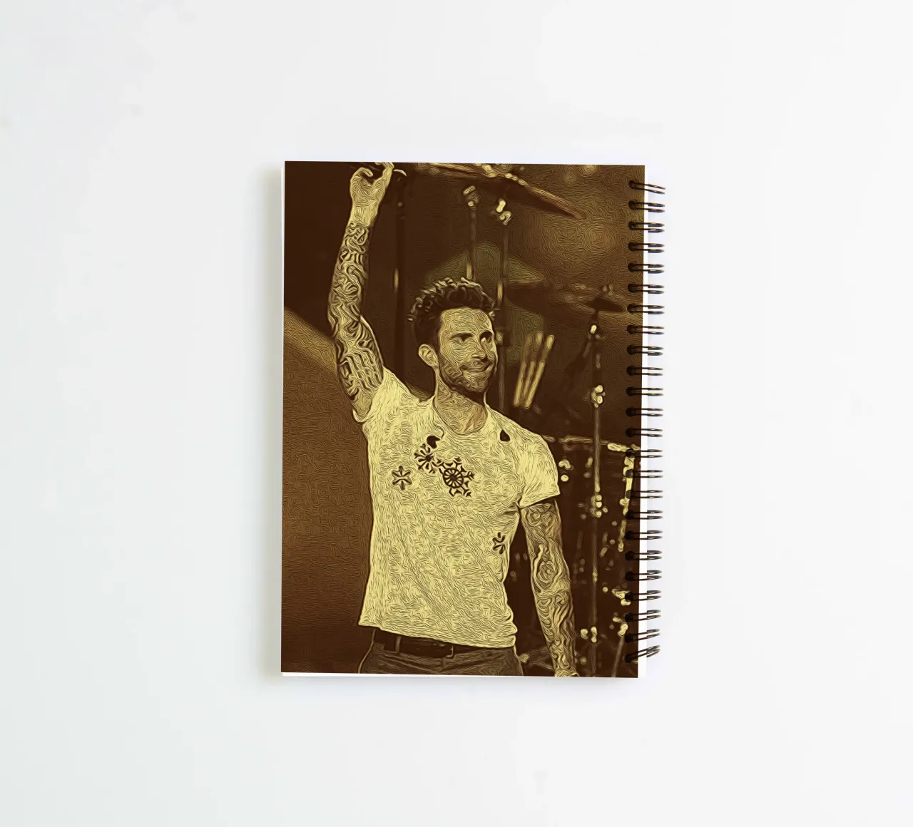 Gold Mic Dreams spiral notebook by singpentinksale