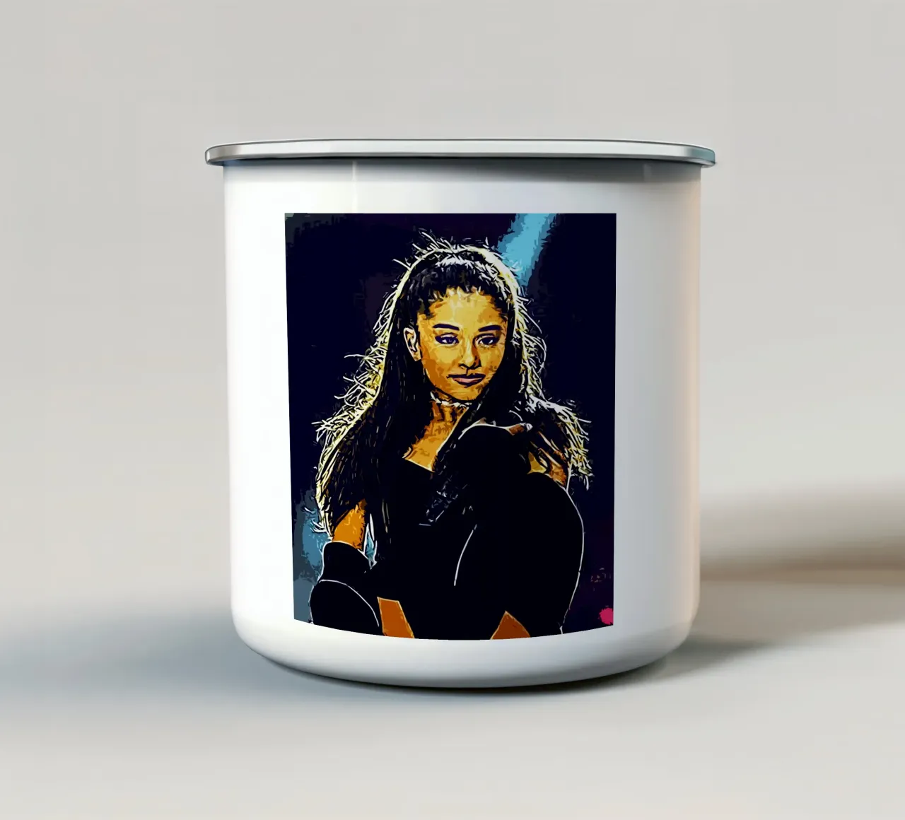 Ariana Grande 1 Arte tazza in smalto da music soul