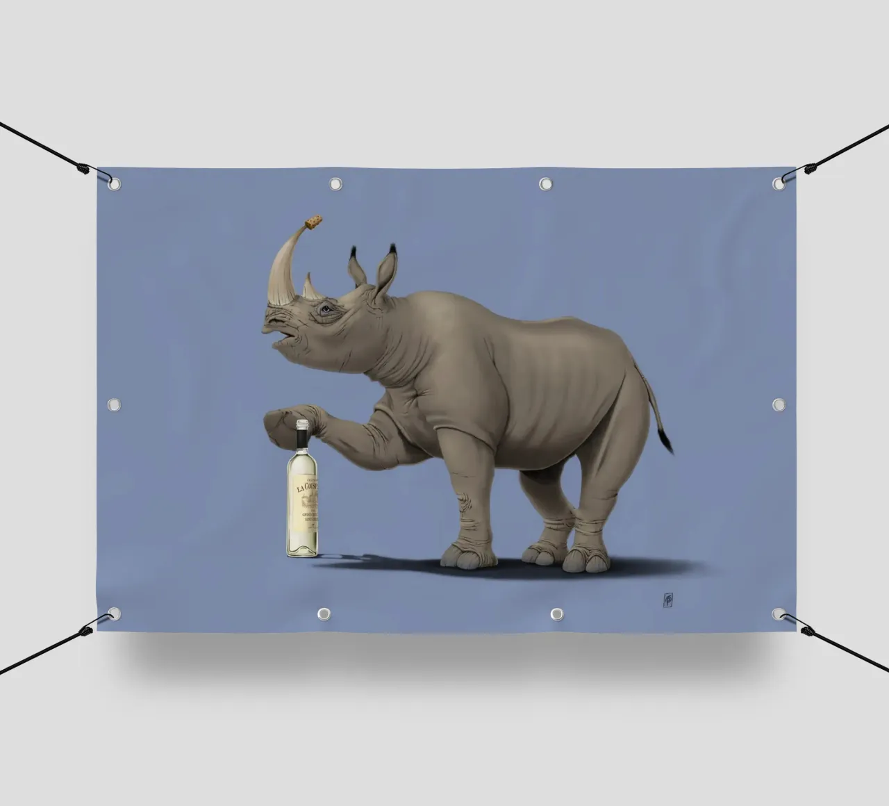 Cork it, Dürer! (Coloured) telo in pvc da Rob Art | Illustration