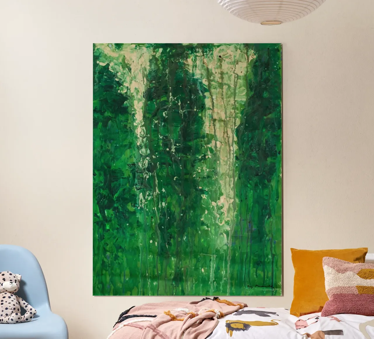 Verde dipinto - Cy Twombly carta hahnemühle da Albertopant