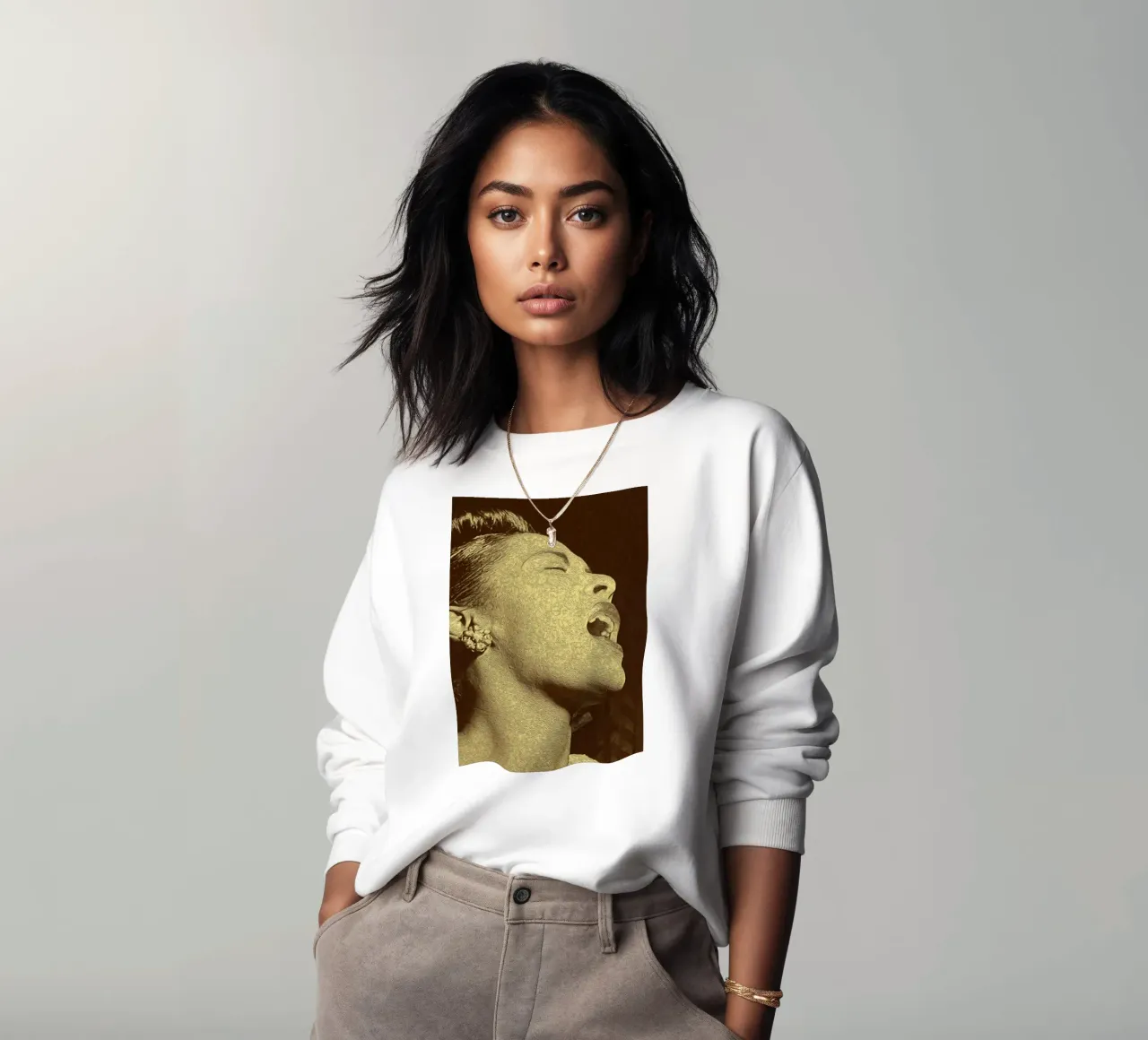 Schaduwen van een zangeres sweatshirt van singpentinksale