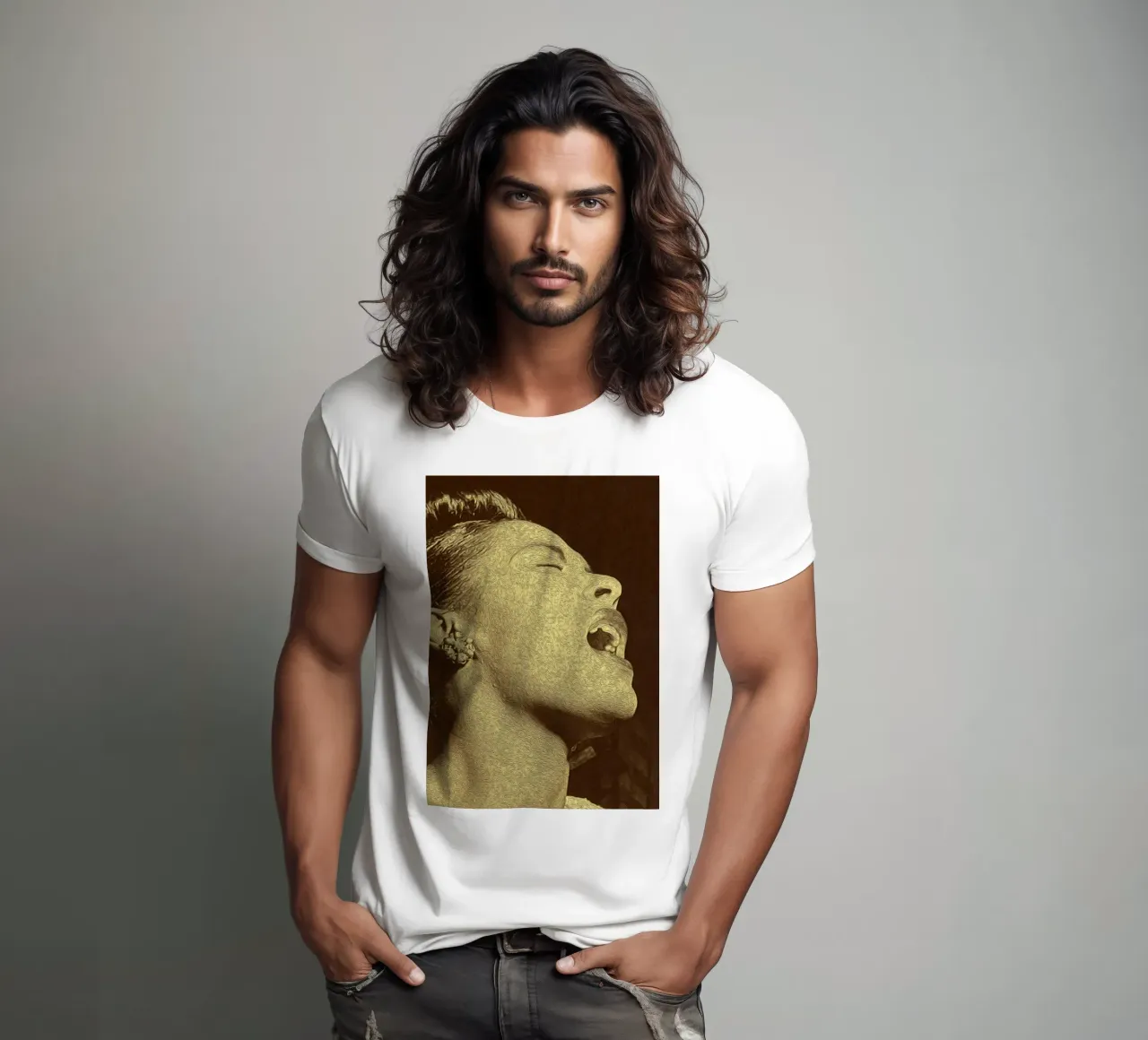 Schaduwen van een zangeres t-shirt van singpentinksale