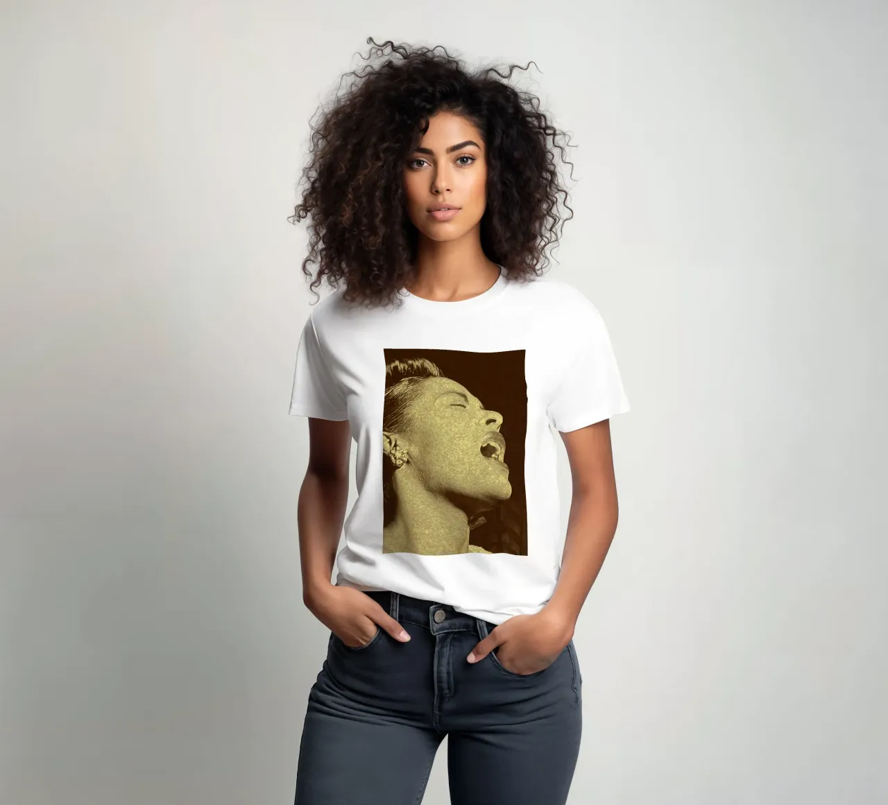 Schaduwen van een zangeres t-shirt van singpentinksale