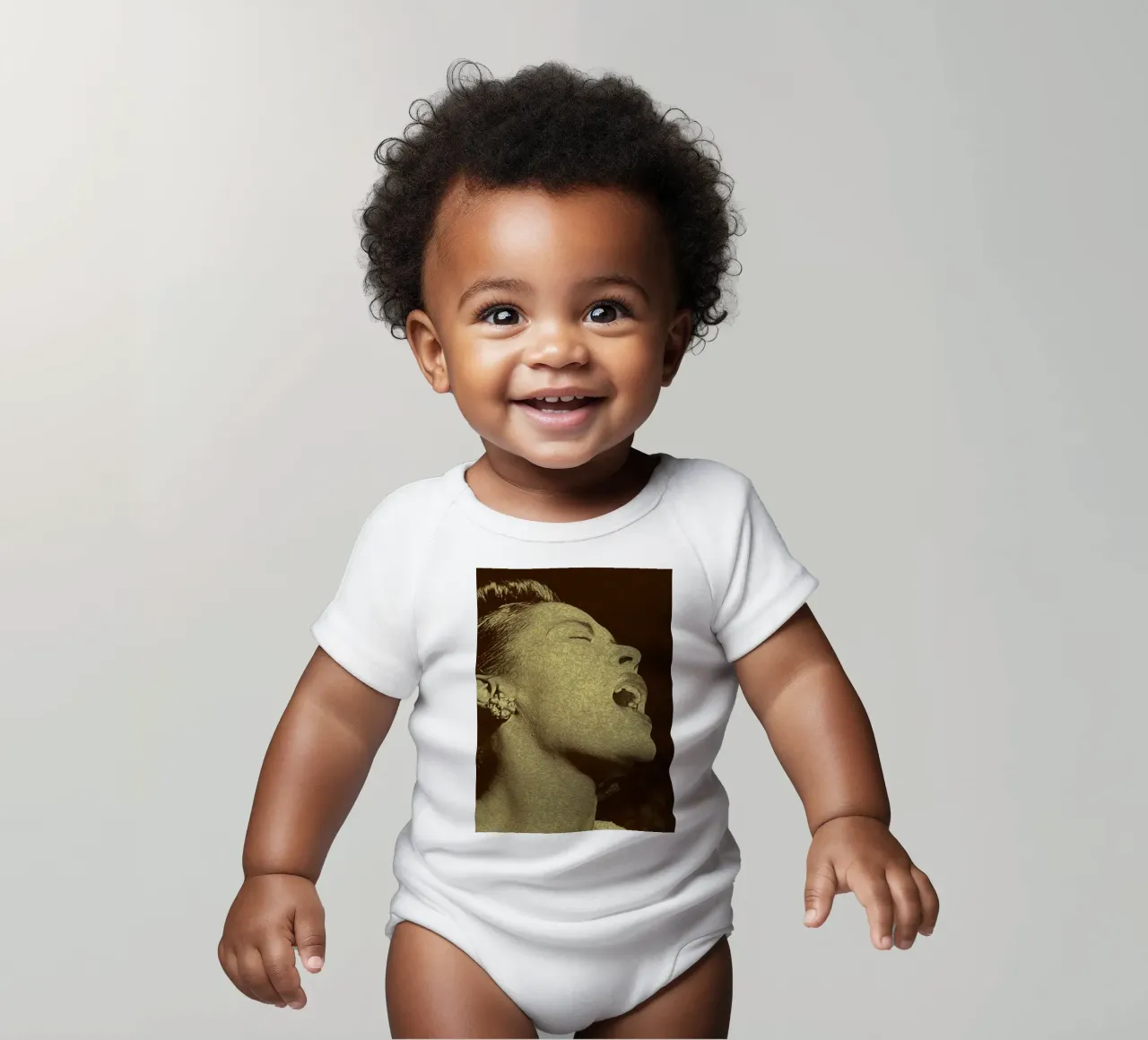 Schaduwen van een zangeres babyrompertje korte mouwen van singpentinksale
